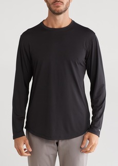Kenneth Cole Crewneck Long Sleeve Active T-Shirt in Black at Nordstrom Rack
