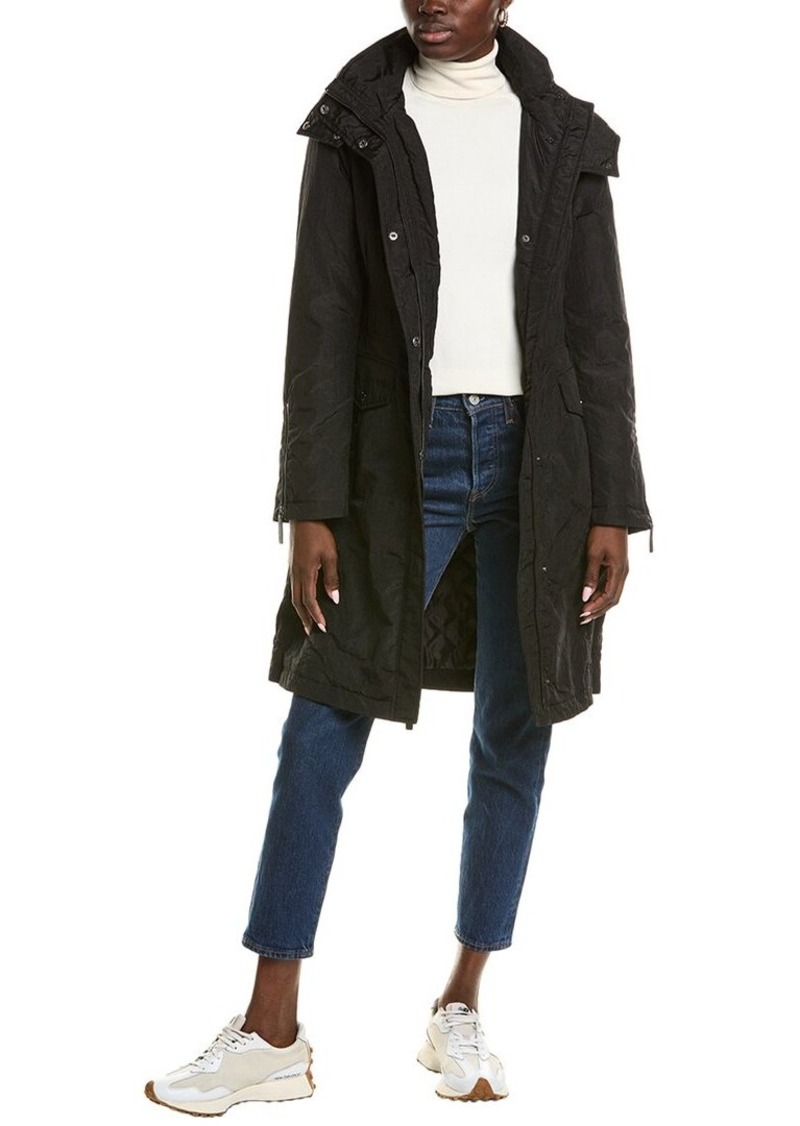 Kenneth Cole Crinkle Wool-Blend Anorak