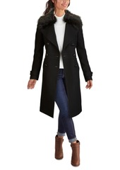 Kenneth Cole Double-Breasted Faux-Fur-Collar Coat, Created for Macy's