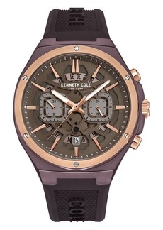 Kenneth Cole Dress Sport Chronograph Silicone Strap Watch