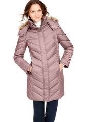 Kenneth Cole Faux-Fur-Trim Hooded Down Puffer Coat