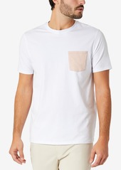Kenneth Cole Men's Contrast Pocket Short Sleeve T-Shirt - White