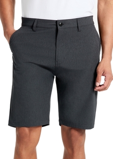 "Kenneth Cole Men's Heathered Tech Performance 9"" Shorts - Dark Grey"