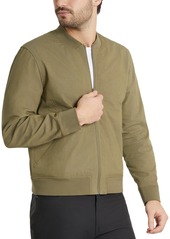 Kenneth Cole Men's Lightweight Engineered Bomber Jacket - Dark Green