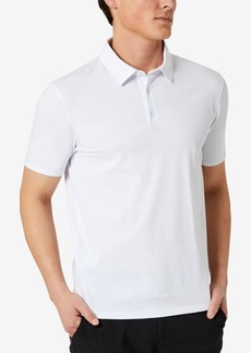 Kenneth Cole Men's Performance Button Polo - White
