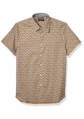 Kenneth Cole Men's Short Sleeve Button Up Paisley Print Shirt
