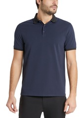 Kenneth Cole Men's Solid Button Placket Polo Shirt - Navy