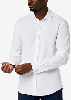 Kenneth Cole Men's Solid Slim Fit Performance Shirt - White