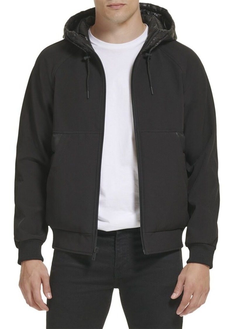 Kenneth Cole Mixed Media Bomber Jacket