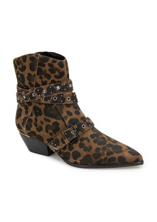 Kenneth Cole New York Cheyenne Stud Ankle Booties - Leopard Suede