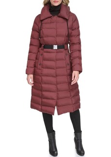 Kenneth Cole New York Cire Hooded Belted Puffer Jacket