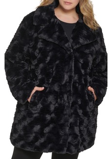 Kenneth Cole New York Faux Fur Coat in Black at Nordstrom Rack