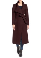 Kenneth Cole New York Fencer Melton Wool Maxi Coat in Rum Raisin at Nordstrom