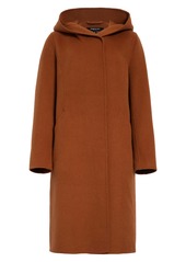 Kenneth Cole New York Wool Blend Hooded Duffle Coat