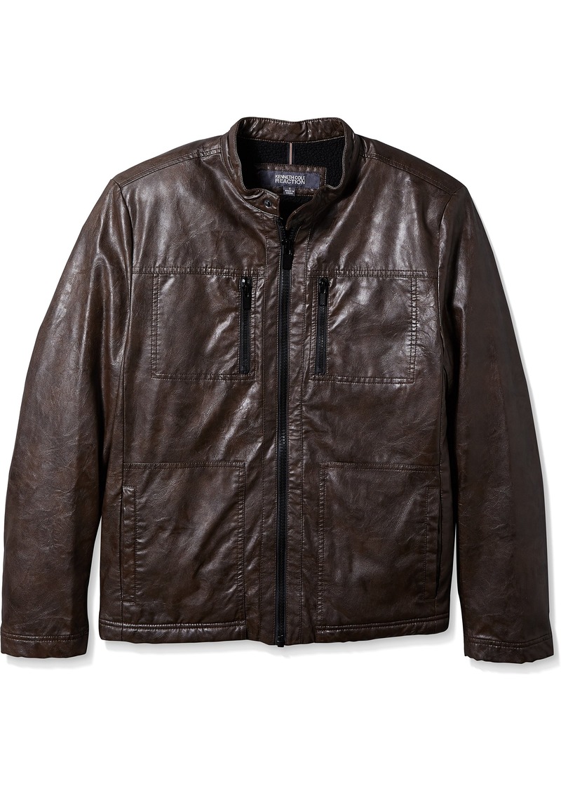 kenneth cole distressed leather jacket