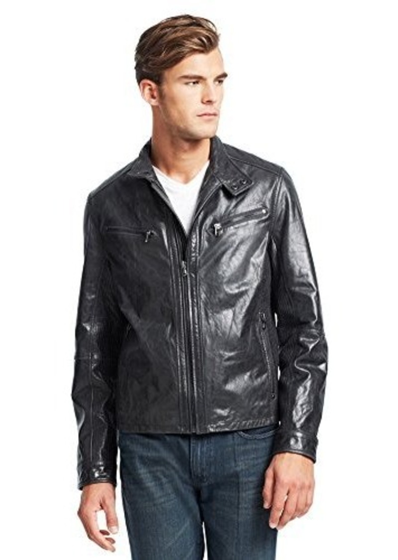 Kenneth Cole Kenneth Cole New York Men's Leather Jacket, Dust, X-Large ...