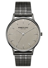 Kenneth Cole New York Men's Titanium plated Stainless Steel Watch on Titanium plated Stainless Steel Mesh Bracelet, 40mm