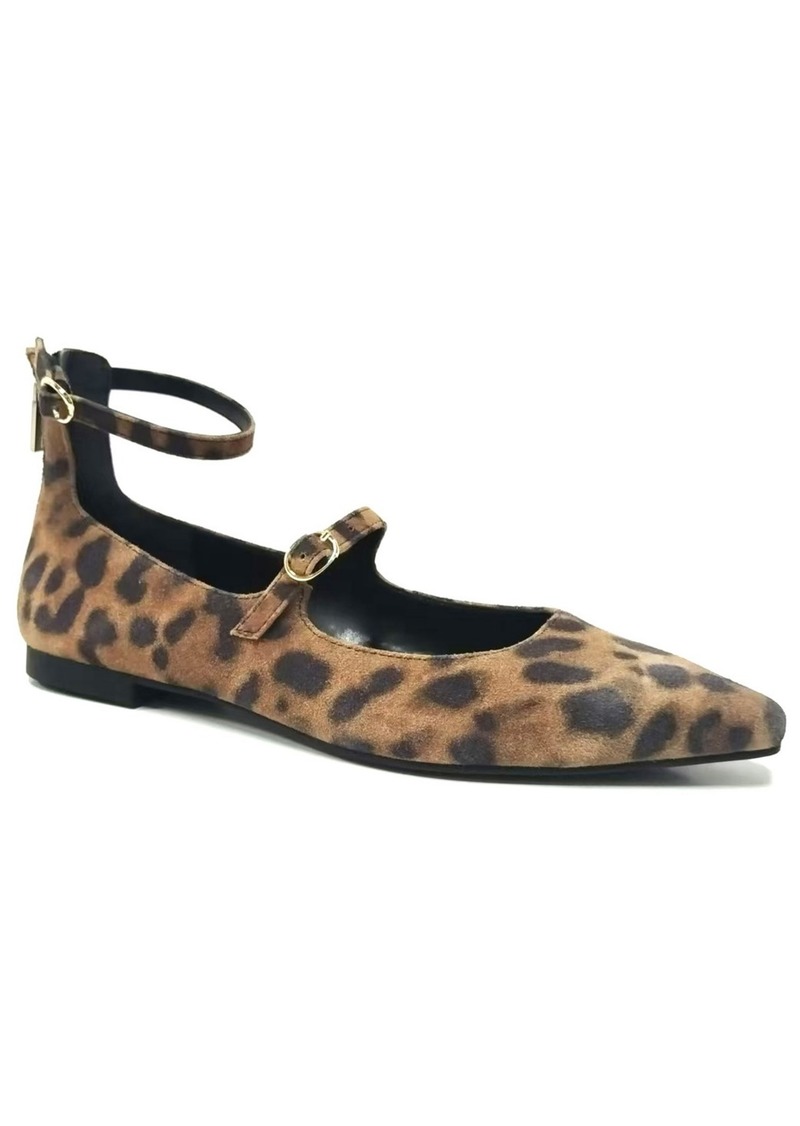 Kenneth Cole New York Nolita Snip Toe Ballet Flat - Leopard Suede