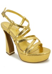 Kenneth Cole New York Women's Allen Strappy Platform Sandals - Light Gold