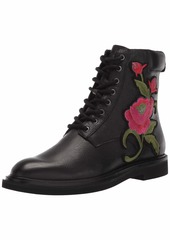 Kenneth Cole Women's Ashton 2 Combat Boot with Floral Embroidery   M US