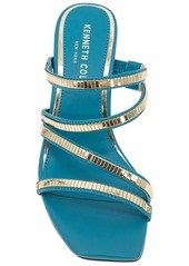 Kenneth Cole New York Women's Blanche Multi Chain Slip-On Dress Sandals - Teal