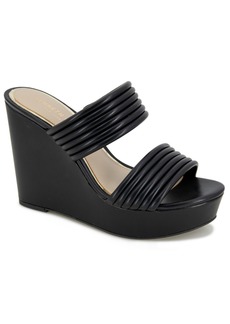 Kenneth Cole New York Women's Cailyn Wedge Sandals - Black, Black