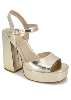 Kenneth Cole New York Women's Dolly Platform Block Heel Sandals - Light Gold