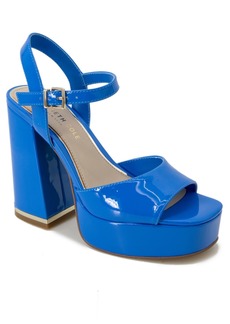 Kenneth Cole New York Women's Dolly Platform Sandals - Blue Patent