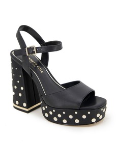 Kenneth Cole New York Women's Dolly Studs Platform Sandals - Black