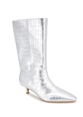 Kenneth Cole New York Women's Fashion Boot Silver CROCO