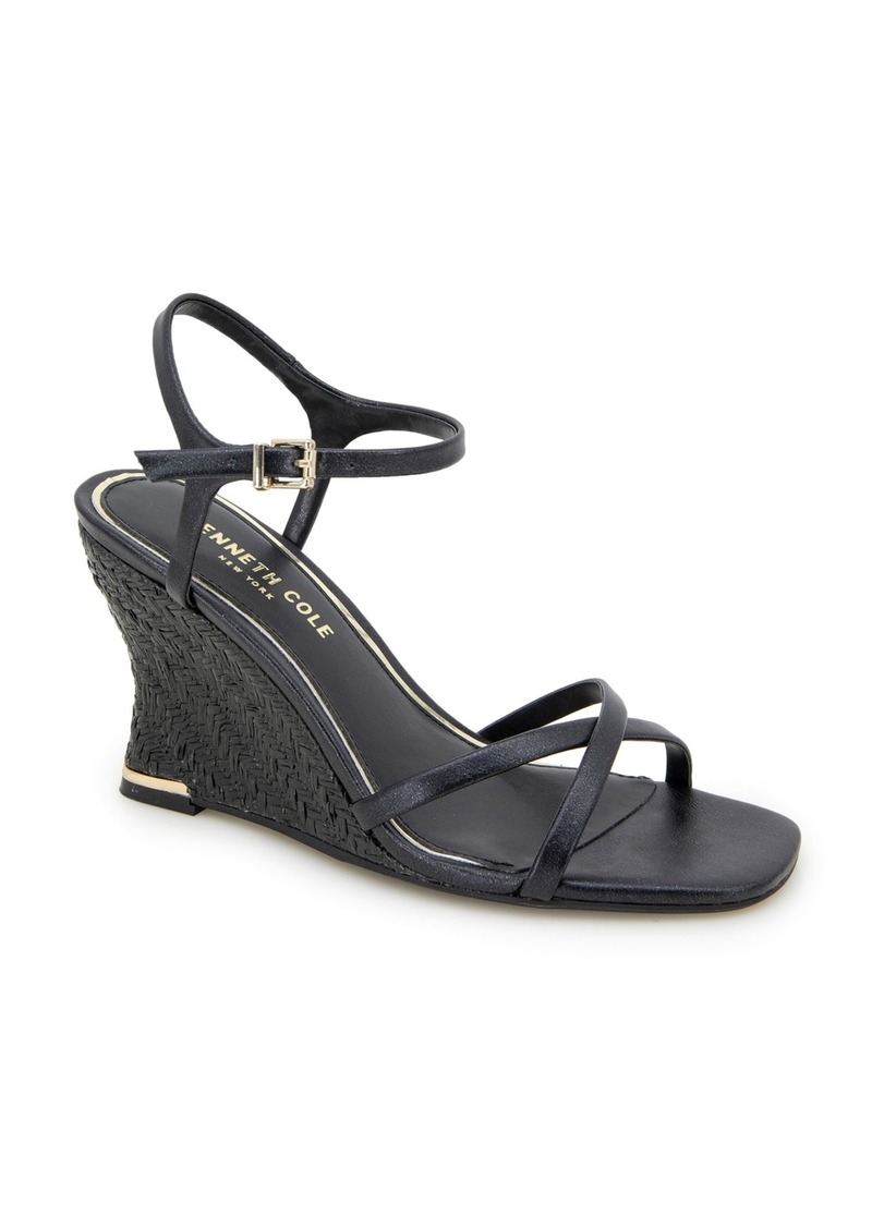 Kenneth Cole New York Women's Freya Strappy Wedge Sandals - Black