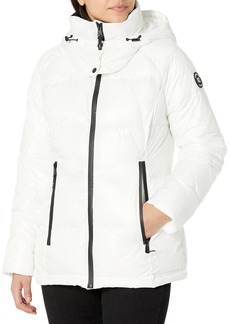 Kenneth Cole New York Women's Horizontal Zip Puffer Jacket