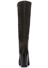 Kenneth Cole New York Women's Justin 2.0 Lug Sole Tall Knee High Boots - Asphault Leather