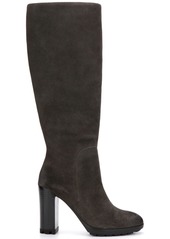 Kenneth Cole New York Women's Justin 2.0 Lug Sole Tall Knee High Boots - Asphault Leather