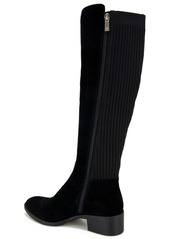 Kenneth Cole New York Women's Levon Tall Shaft Knee High Riding Boots - Black Suede