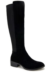 Kenneth Cole New York Women's Levon Tall Shaft Knee High Riding Boots - Black Suede