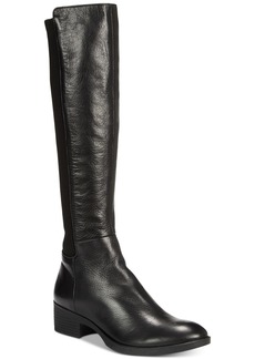 Kenneth Cole New York Women's Levon Tall Shaft Riding Boots - Black Leather