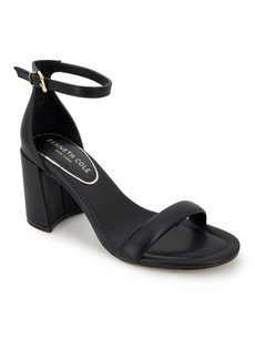 Kenneth Cole New York Women's Luisa Block Heel Sandals - Black Polyester