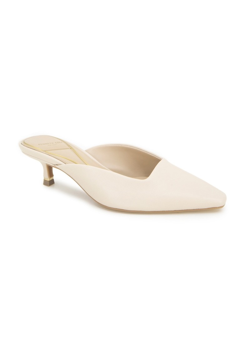 Kenneth Cole New York Women's Margo Kitten Heel Mule - Whitecap