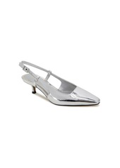 Kenneth Cole New York Women's Martha Pointy Toe Pumps - Silver- Specchio Polyurethane
