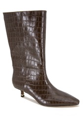 Kenneth Cole New York Women's Meryl Kitten Heel Boots - Black Suede