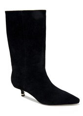 Kenneth Cole New York Women's Meryl Kitten Heel Boots - Black Suede