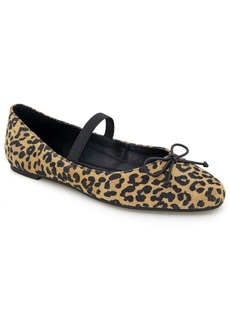 Kenneth Cole New York Women's Myra Square Toe Ballet Flats - Leopard - Suede