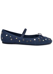 Kenneth Cole New York Women's Myra Stud Mary Jane Flats - Denim- Fabric