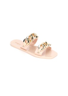 Kenneth Cole New York Women's Naveen Chain Jelly Slide Flat Sandals - Gold-Tone