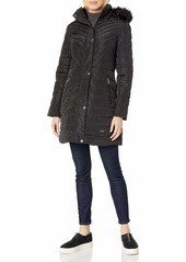 Kenneth Cole Quilted Coat with Hood  LG