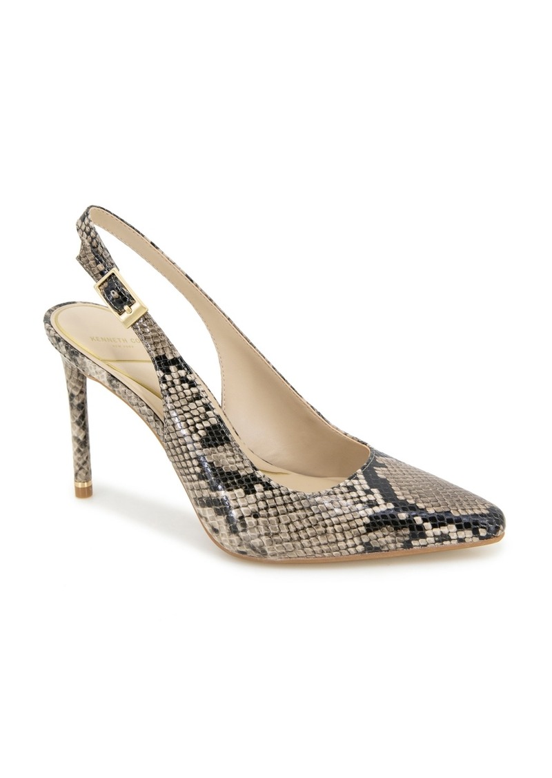 Kenneth Cole New York Women's Quinnly Slingback Pumps - Taupe Snake