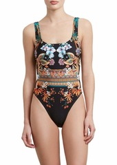 Kenneth Cole New York Women's Standard Over The Shoulder One Piece Swimsuit