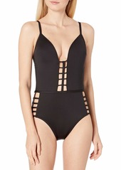 Kenneth Cole New York Women's Standard Strappy Front Over The Shoulder One Piece Swimsuit