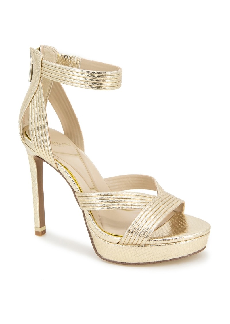 Kenneth Cole New York Women's Strappy Nadine Sandals - Gold Snake